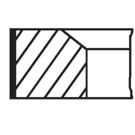 Комплект поршневых колец из 3 шт. MAHLE 00224n2