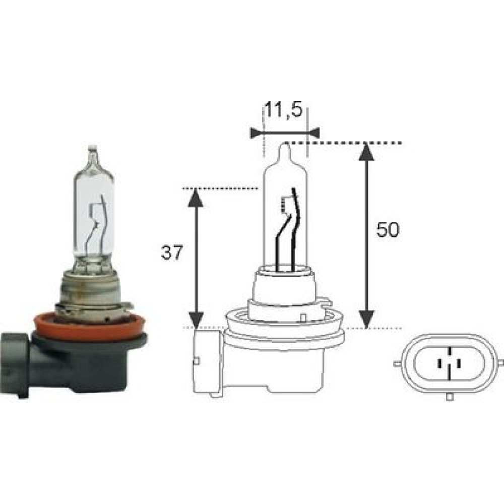 H9 12 Лампа накаливания MAGNETI MARELLI 002548100000