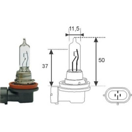 H9 12 Лампа накаливания MAGNETI MARELLI 002548100000