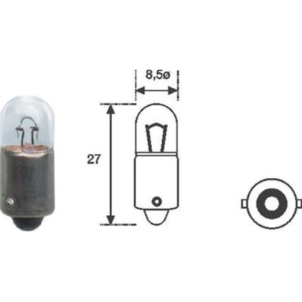 T4W 12 Лампа розжарювання (12V T4W) MAGNETI MARELLI 002893100000