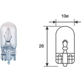 W3W 12 Лампа розжарювання (12V W3W) MAGNETI MARELLI 003821100000
