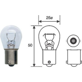 P21W 12 Лампа розжарювання (12V P21W) MAGNETI MARELLI 008506100000