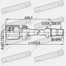 ШРКШ ШРУС внутренний правый Febest 0111acv30rh