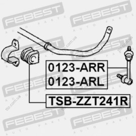 Тяга стабілізатора задня права Febest 0123arr