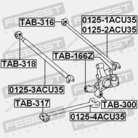 Важіль підвіски Febest 01254acu35
