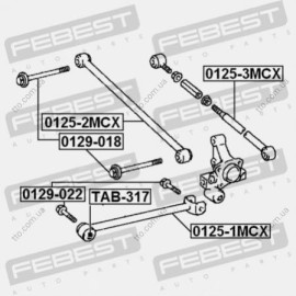 Болт крепления подвески Febest 0129018