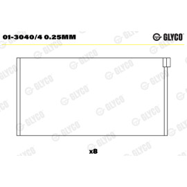 Комплект вкладишів двигуна Glyco 013040/4025mm