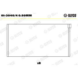 Комплект вкладишів двигуна Glyco 013040/4050mm