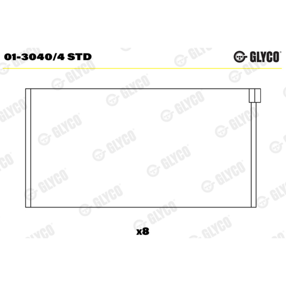 Комплект вкладишів двигуна Glyco 013040/4std