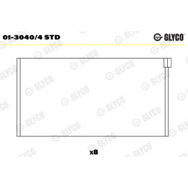 Комплект вкладишів двигуна Glyco 013040/4std