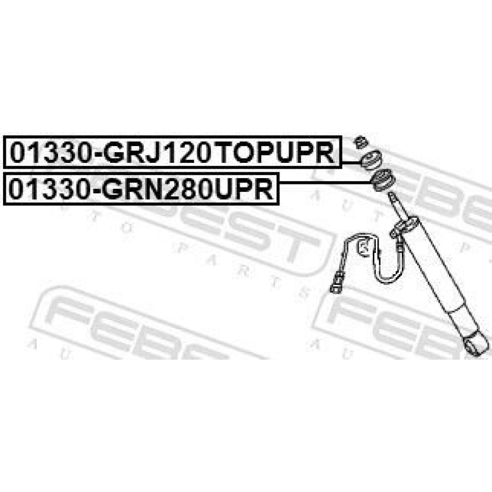 Втулка заднього амортизатора Febest 01330grn280upr