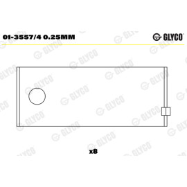 Комплект вкладышей двигателя Glyco 013557/4025mm