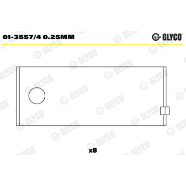 Комплект вкладишів двигуна Glyco 013557/4025mm