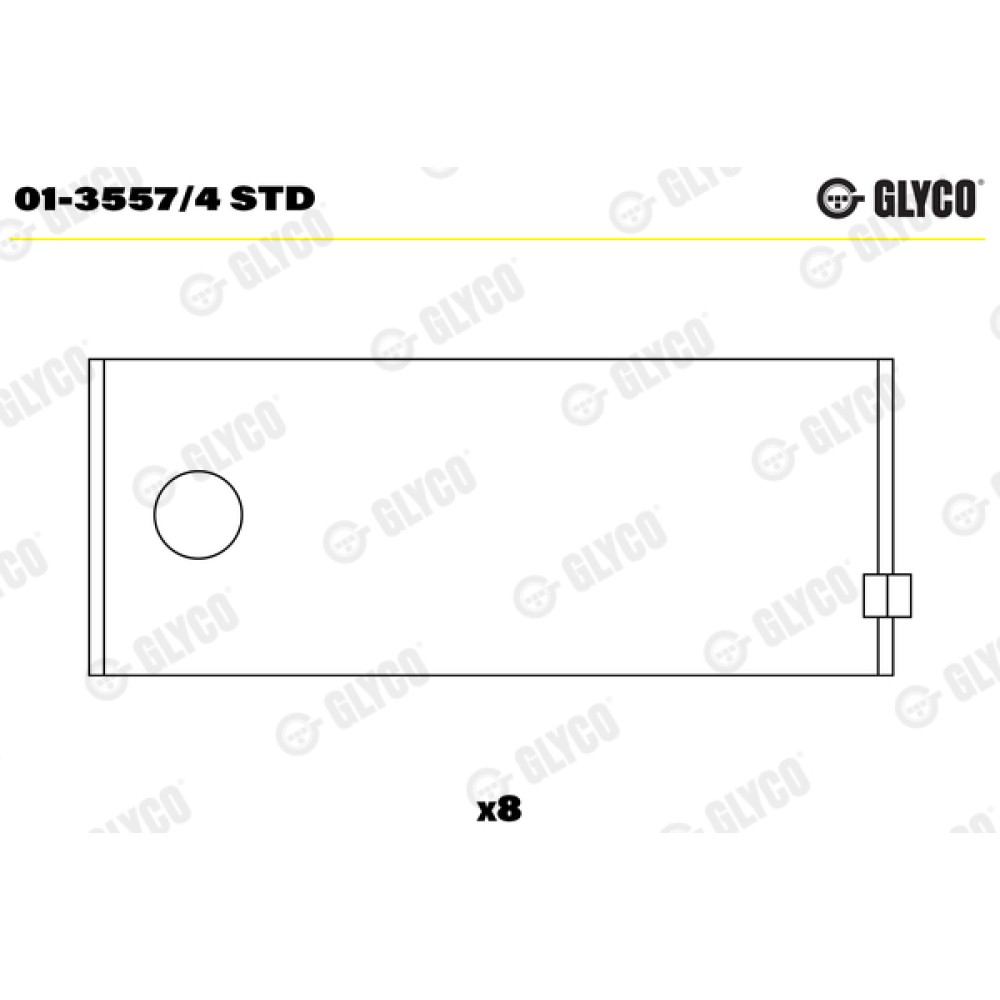 Комплект вкладышей двигателя Glyco 013557/4std
