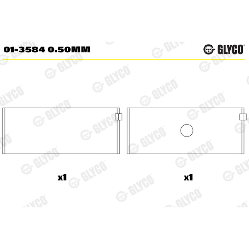 Комплект вкладышей двигателя Glyco 013584050mm