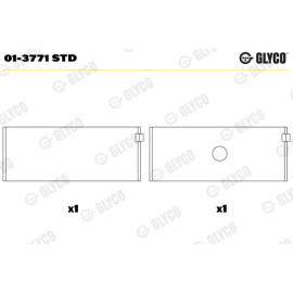 Комплект вкладишів двигуна Glyco 013771std