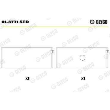 Комплект вкладишів двигуна Glyco 013771std