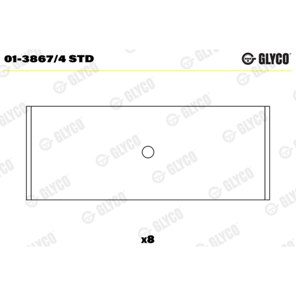 Комплект вкладышей двигателя Glyco 013867/4std