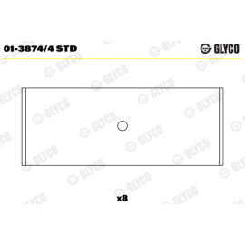 Комплект вкладишів двигуна Glyco 013874/4std