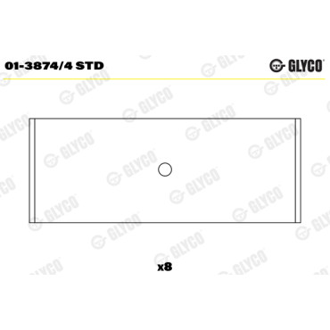 Комплект вкладишів двигуна Glyco 013874/4std