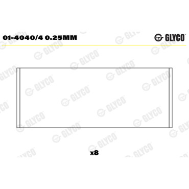 Комплект вкладышей двигателя Glyco 014040/4025mm
