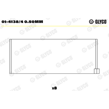 Комплект вкладишів двигуна Glyco 014138/4050mm