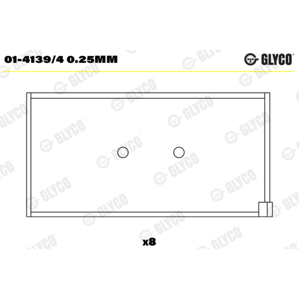 Комплект вкладишів двигуна Glyco 014139/4025mm