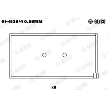 Комплект вкладишів двигуна Glyco 014139/4025mm