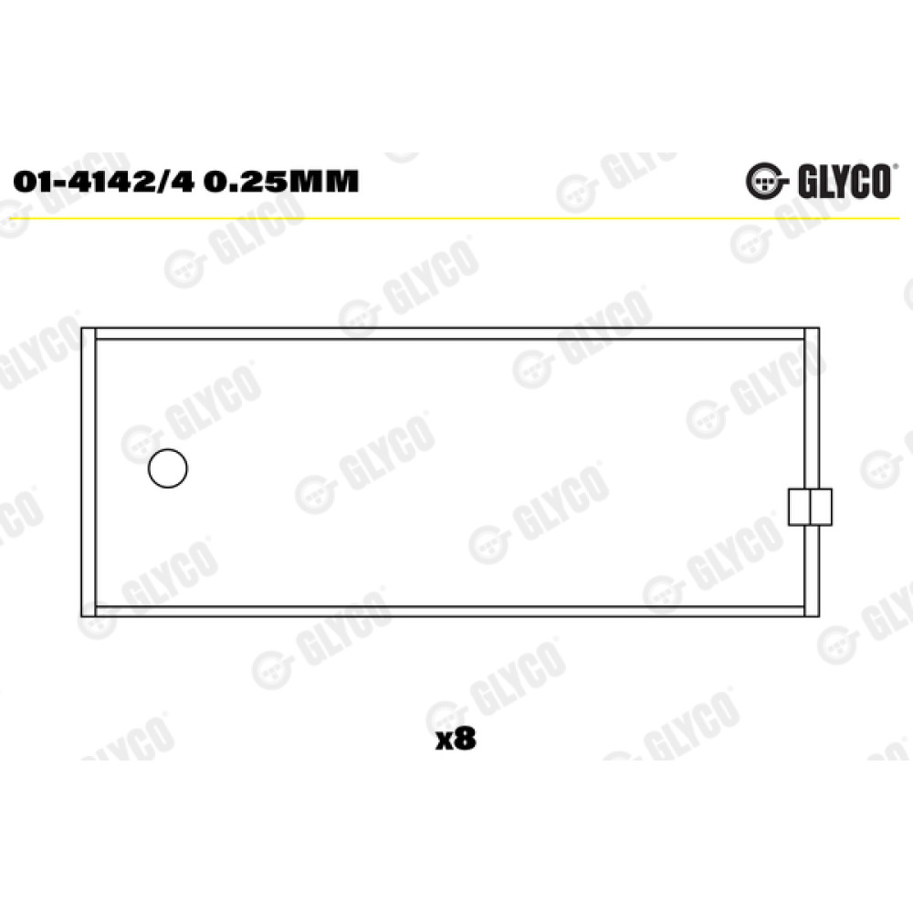 Комплект вкладишів двигуна Glyco 014142/4025mm