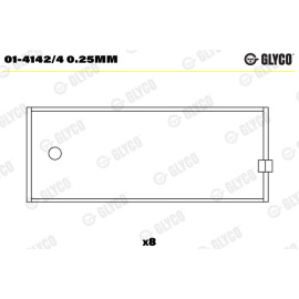Комплект вкладишів двигуна Glyco 014142/4025mm