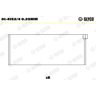 Комплект вкладишів двигуна Glyco 014152/4025mm