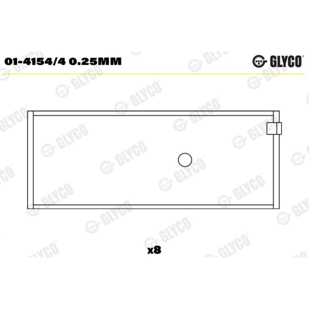 Вкладыши шатунные Glyco 014154/4025mm