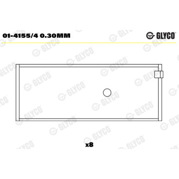 Комплект вкладишів двигуна Glyco 014155/4030mm