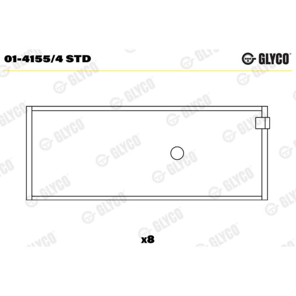 Комплект вкладышей двигателя Glyco 014155/4std