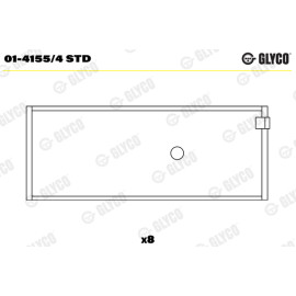 Комплект вкладышей двигателя Glyco 014155/4std