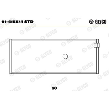 Комплект вкладышей двигателя Glyco 014155/4std