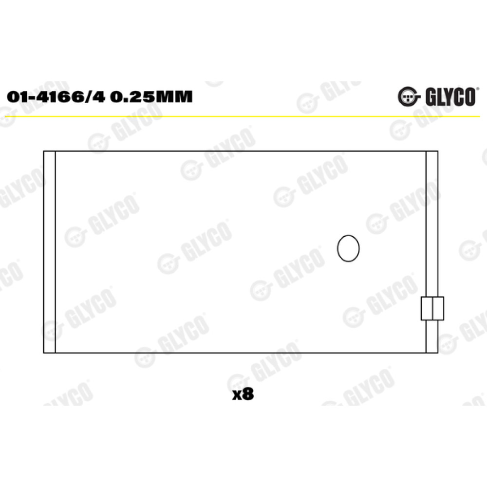 Комплект вкладишів двигуна Glyco 014166/4025mm