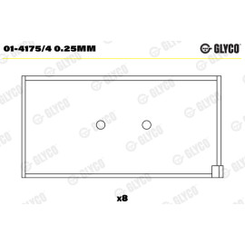 Комплект вкладишів двигуна Glyco 014175/4025mm