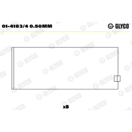 Комплект вкладишів двигуна Glyco 014183/4050mm