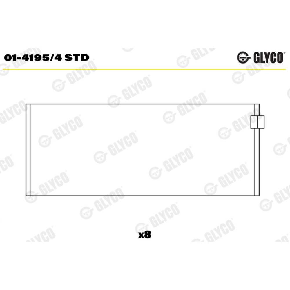 Комплект вкладишів двигуна Glyco 014195/4std