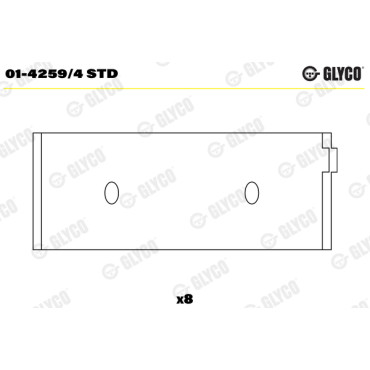 Комплект вкладишів двигуна Glyco 014259/4std