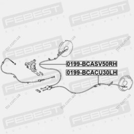 Трос ручного гальма лівий Febest 0199bcacu30lh