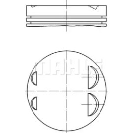 Поршень RENAULT CLIO, MEGANE, SCENIC II 1.4 10.99- (80mm/+0.5) MAHLE 0220501