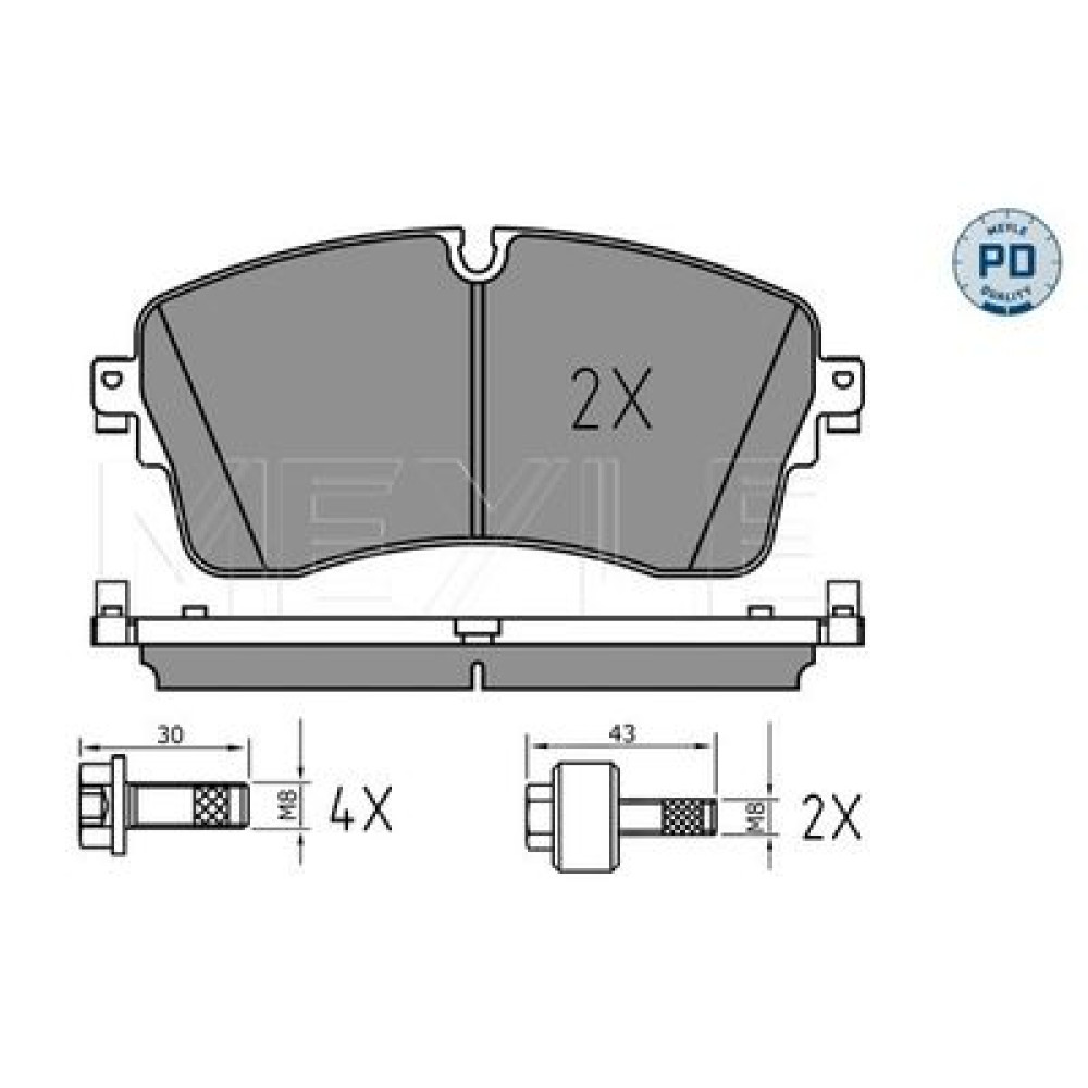 Колодки гальмівні MEYLE 0252248517pd