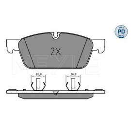 MEYLE 0252553119/pd Комплект тормозных колодок из 4 шт. дисков MEYLE 0252553119/pd