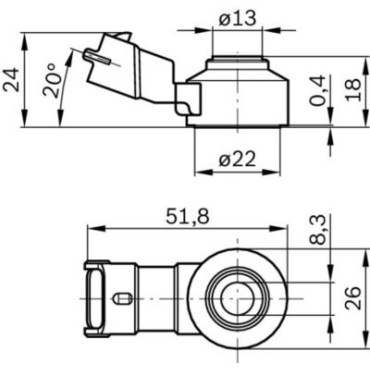 Датчик детонации BOSCH 0261231176