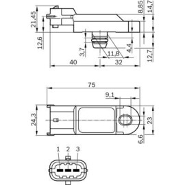 Датчик высокого давления BOSCH 0281002996