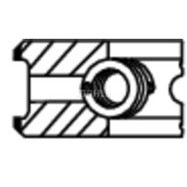 Кільця поршневі на 1 циліндр, комплект 83,00 mm 1,75 x 2,0 x 2,0 mm MAHLE / KNECHT 028rs001350n0