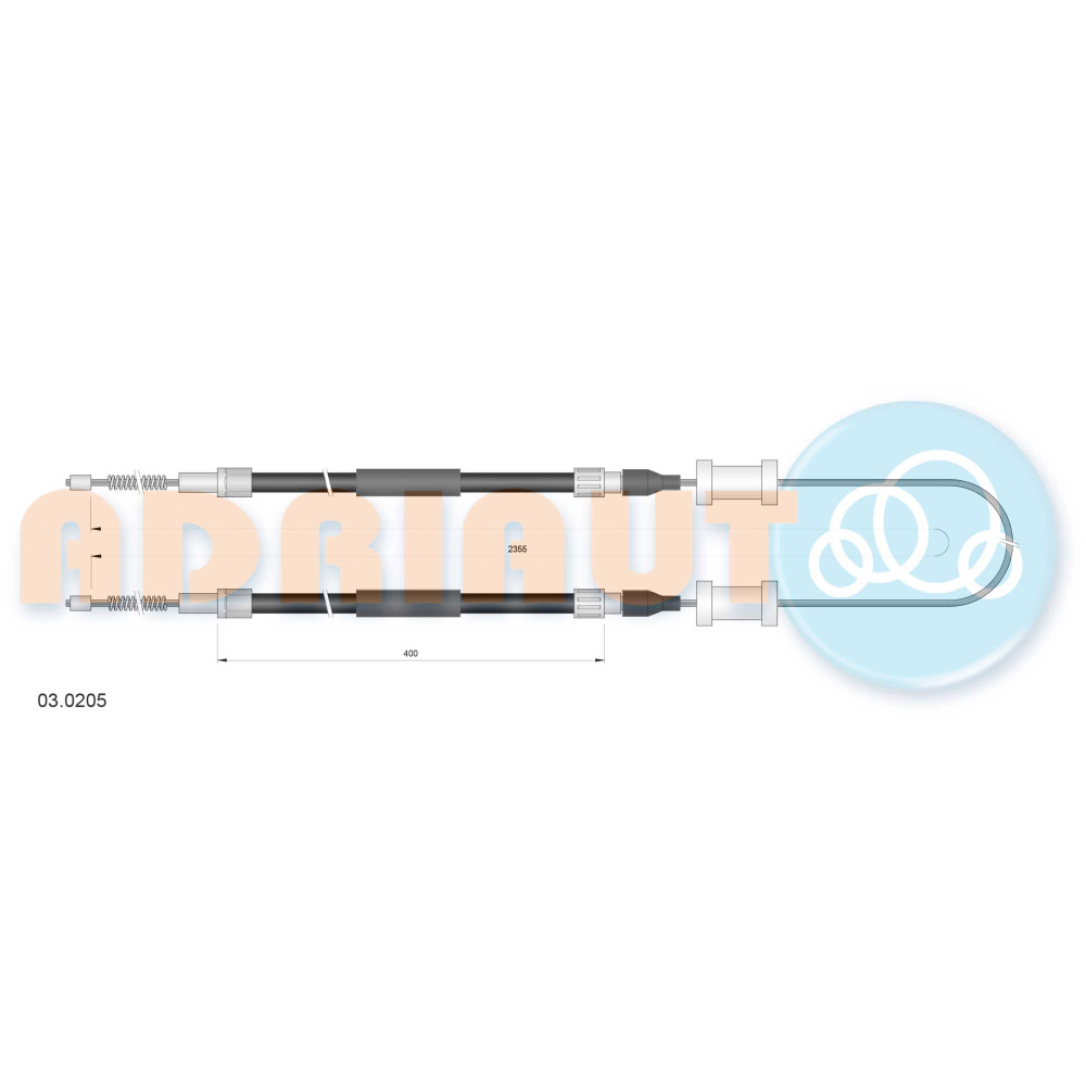 Трос ручного гальма ADRIAUTO 030205
