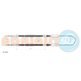 Трос ручного гальма ADRIAUTO 030205